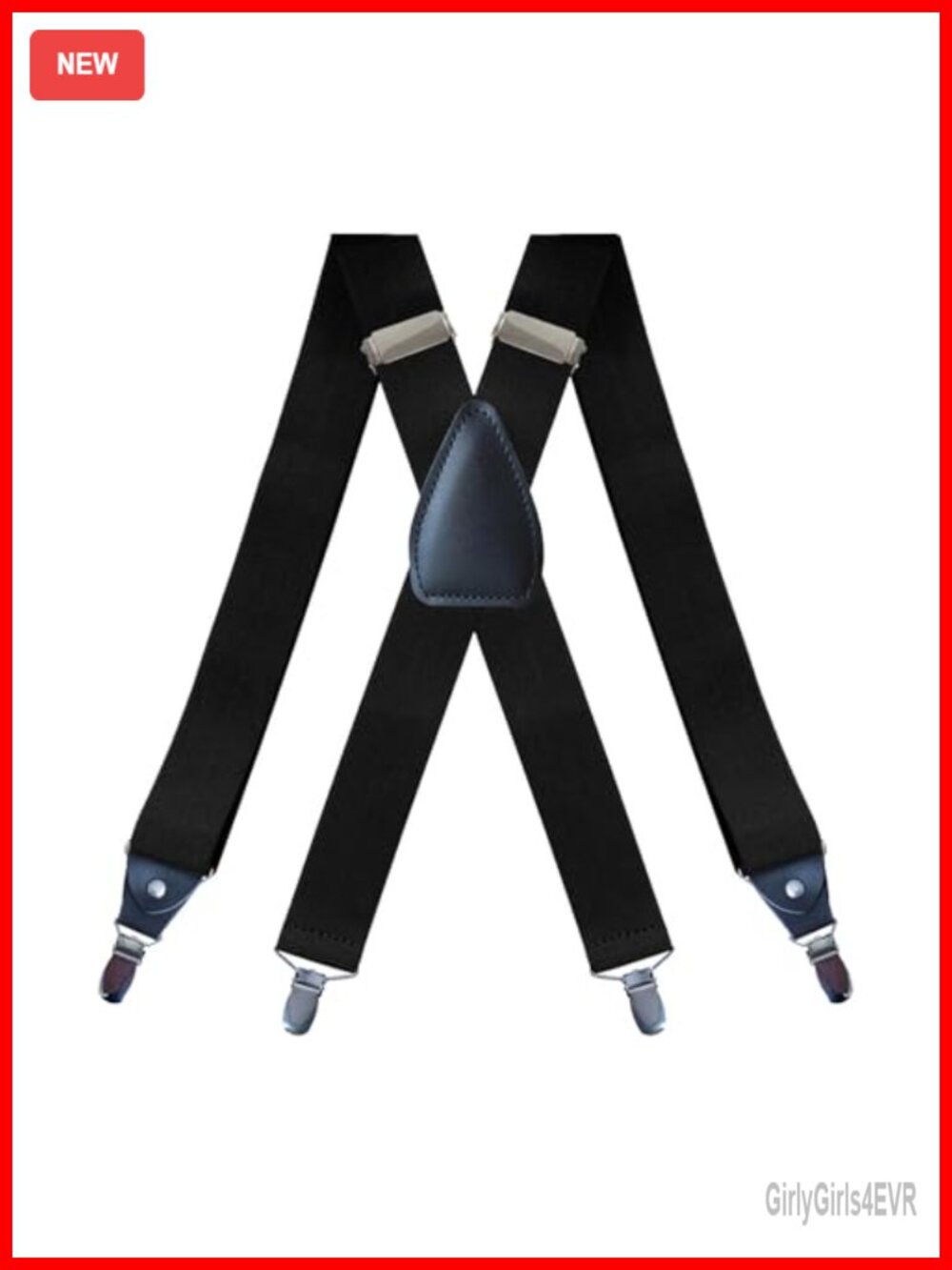 Adjustable Y Back Suspenders with Strong Clips for Men Women Teens Boys